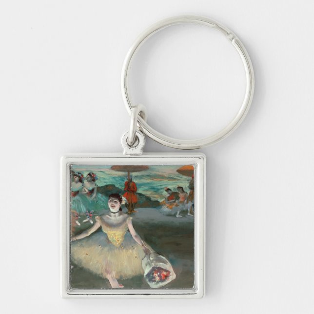 Edgar Degas | Dancer with bouquet, curtseying Key Ring (Front)
