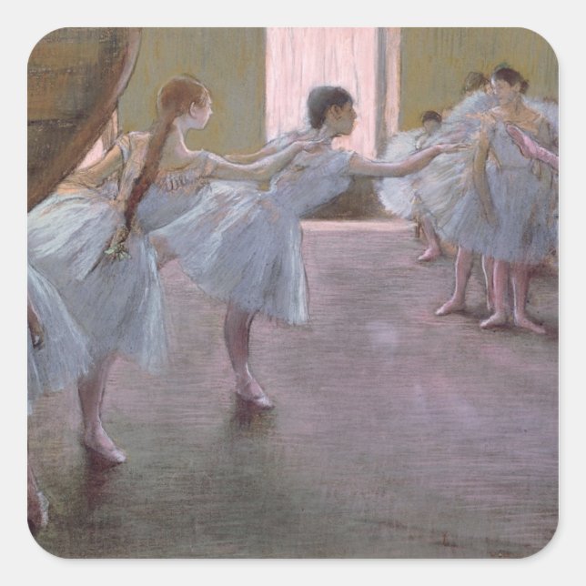 Edgar Degas | Dancers at Rehearsal, 1875-1877 Square Sticker (Front)