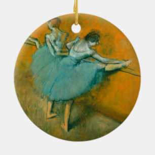 Edgar Degas Dancers at the Bar painting artwork Ceramic Tree Decoration