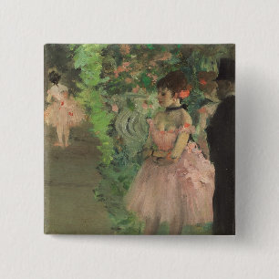 Edgar Degas Dancers Backstage, 1876-1883 15 Cm Square Badge