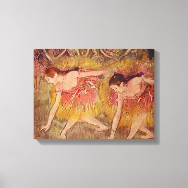 Edgar Degas Dancers Bending Down  Canvas Print (Front)