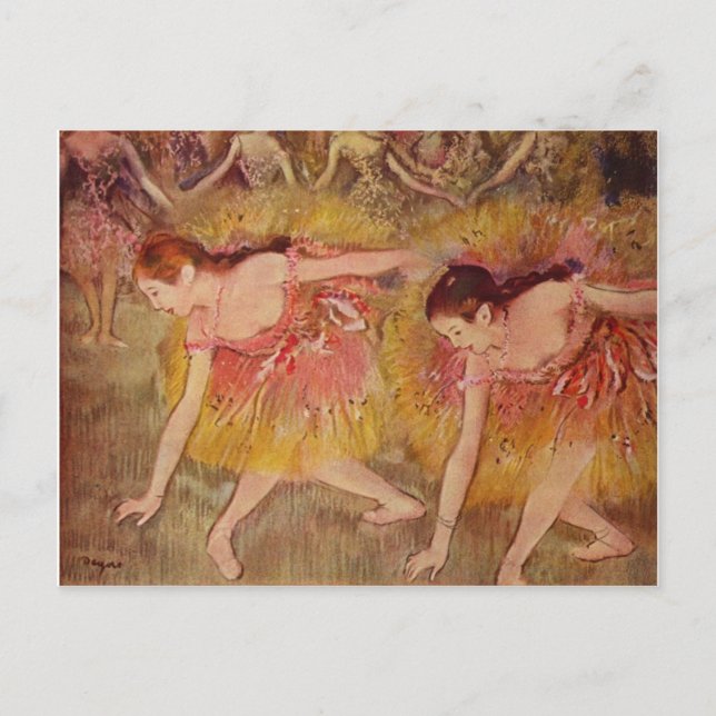 Edgar Degas Dancers Bending Down Postcard (Front)