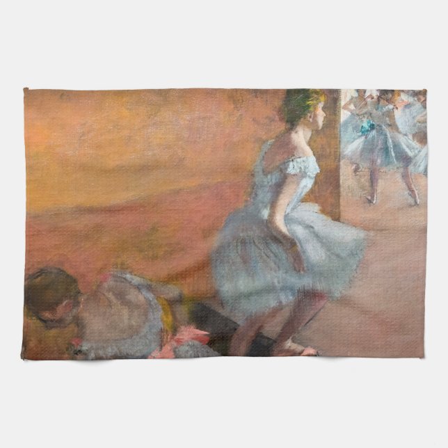 Edgar Degas - Dancers Climbing a Staircase Tea Towel (Horizontal)