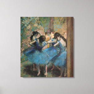 Edgar Degas   Dancers in blue, 1890 Canvas Print