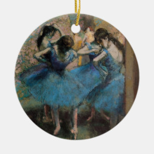 Edgar Degas   Dancers in blue, 1890 Ceramic Tree Decoration