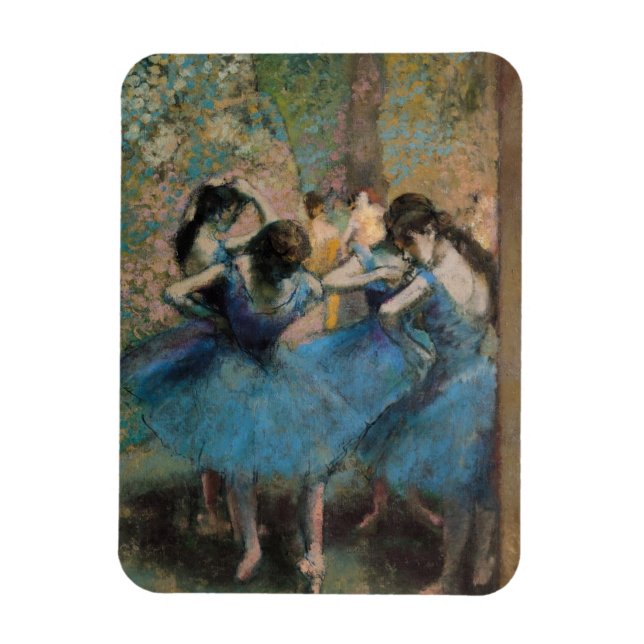 Edgar Degas | Dancers in blue, 1890 Magnet (Vertical)