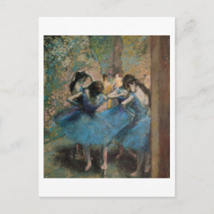 Edgar Degas Dancers in blue, 1890 Postcard