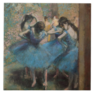 Edgar Degas Dancers in blue, 1890 Tile