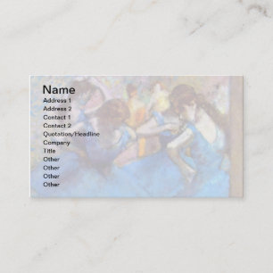 Edgar Degas - Dancers In Blue - Ballet Dance Lover Business Card