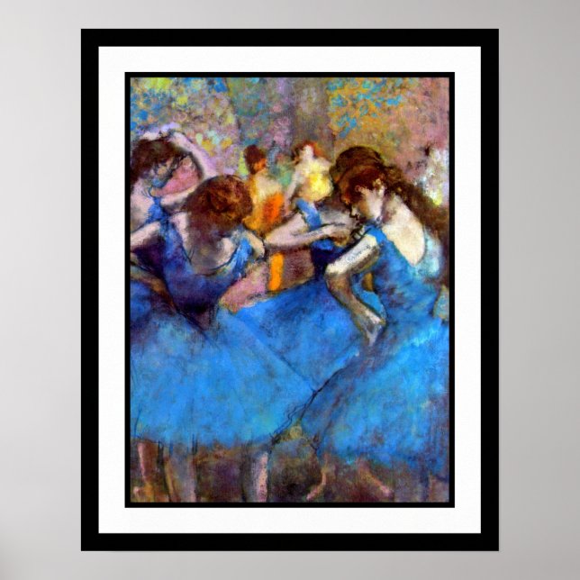 Edgar Degas - Dancers In Blue - Ballet Dance Lover Poster (Front)