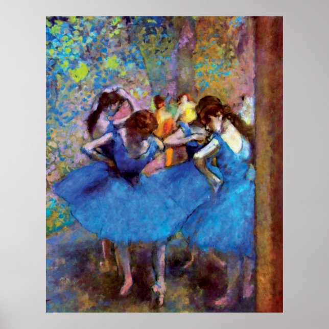 Edgar Degas - Dancers In Blue - Ballet Dance Lover Poster (Front)