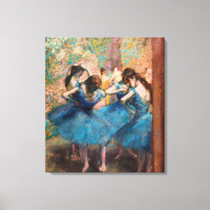 Edgar Degas - Dancers in blue Canvas Print