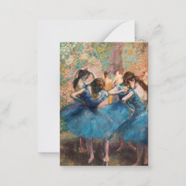 Edgar Degas - Dancers in blue Card (Front)