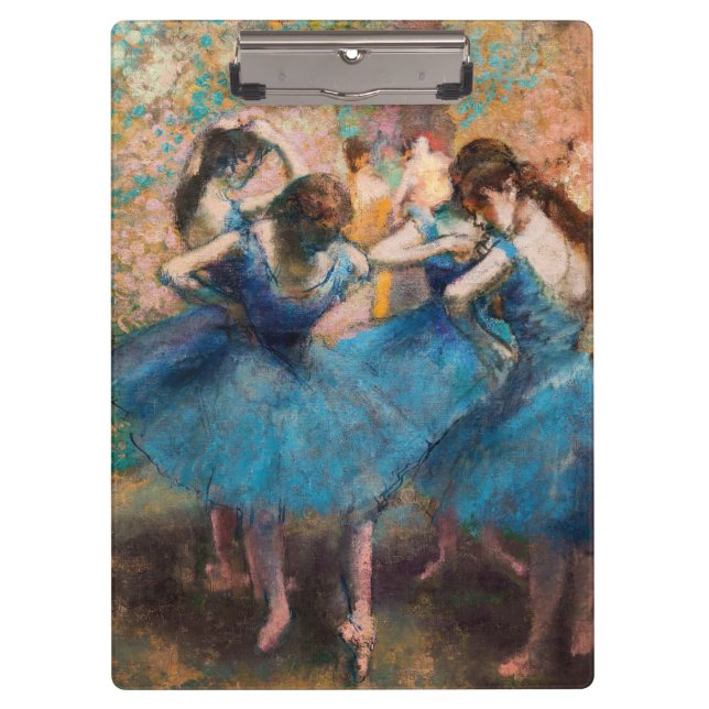 Edgar Degas - Dancers in blue Clipboard (Front)