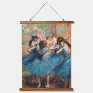 Edgar Degas - Dancers in blue Hanging Tapestry