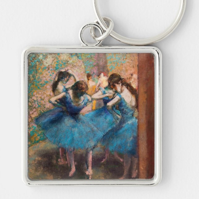 Edgar Degas - Dancers in blue Key Ring (Front)