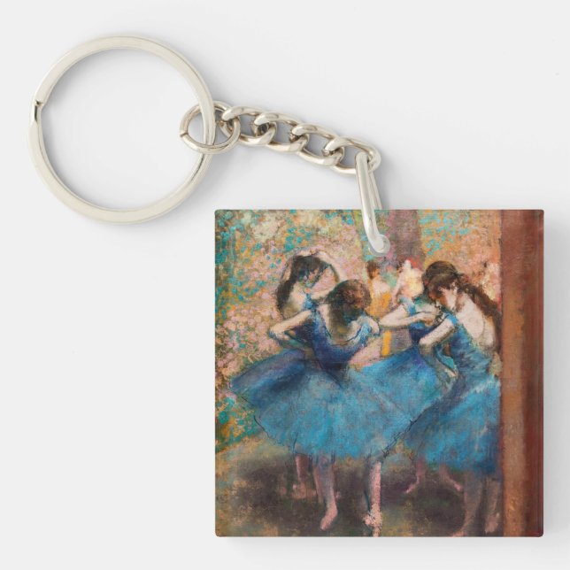 Edgar Degas - Dancers in blue Key Ring (Front)