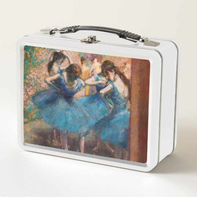 Edgar Degas - Dancers in blue Metal Lunch Box (Front)