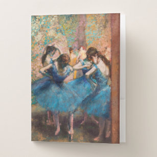 Edgar Degas - Dancers in blue Pocket Folder