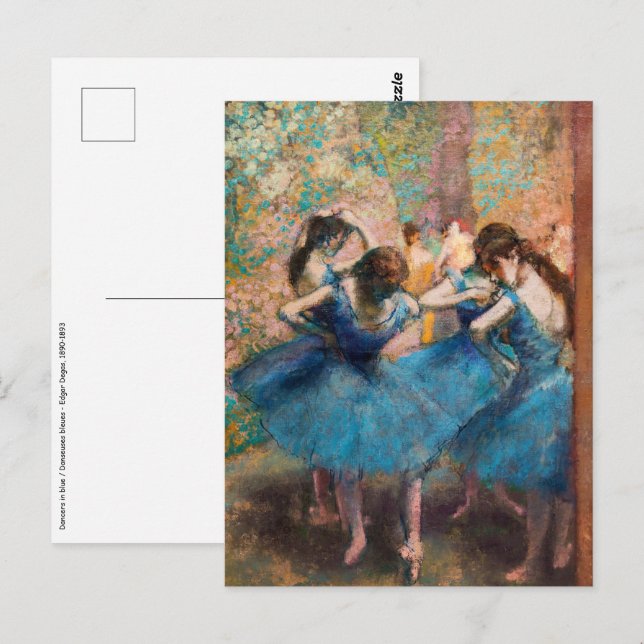 Edgar Degas - Dancers in blue Postcard (Front/Back)