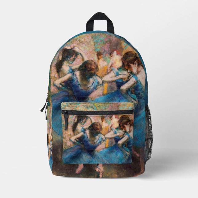 Edgar Degas - Dancers in blue Printed Backpack (Front)