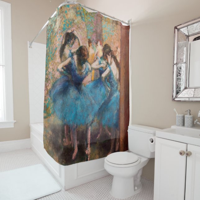 Edgar Degas - Dancers in blue Shower Curtain (In Situ)