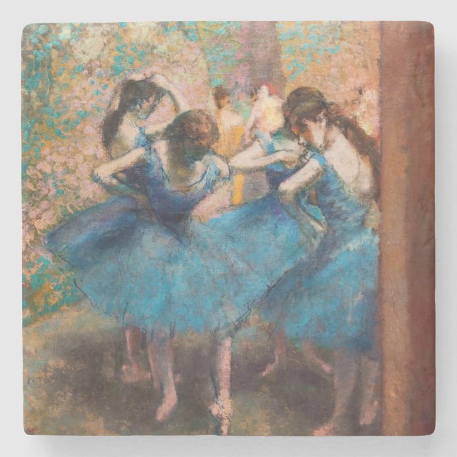 Edgar Degas - Dancers in blue Stone Coaster (Front)