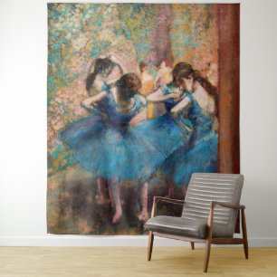 Edgar Degas - Dancers in blue Tapestry