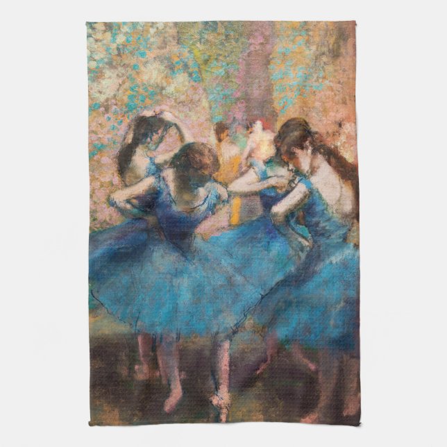 Edgar Degas - Dancers in blue Tea Towel (Vertical)