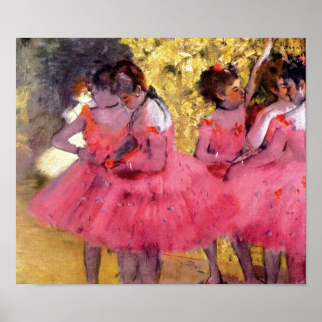 Edgar Degas - Dancers in Pink - Ballet Dance Lover Poster (Front)
