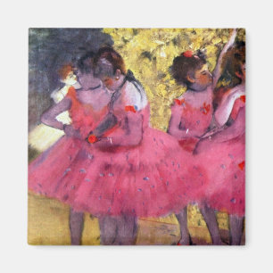 Edgar Degas - Dancers in pink between the scenes Magnet
