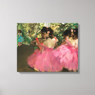 Edgar Degas - Dancers in pink Canvas Print