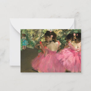 Edgar Degas - Dancers in pink Card