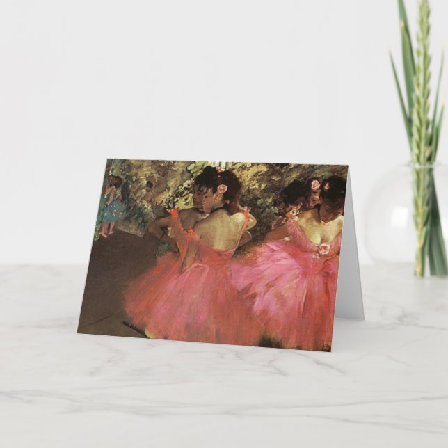 Edgar Degas - Dancers in Pink Holiday Card (Front)