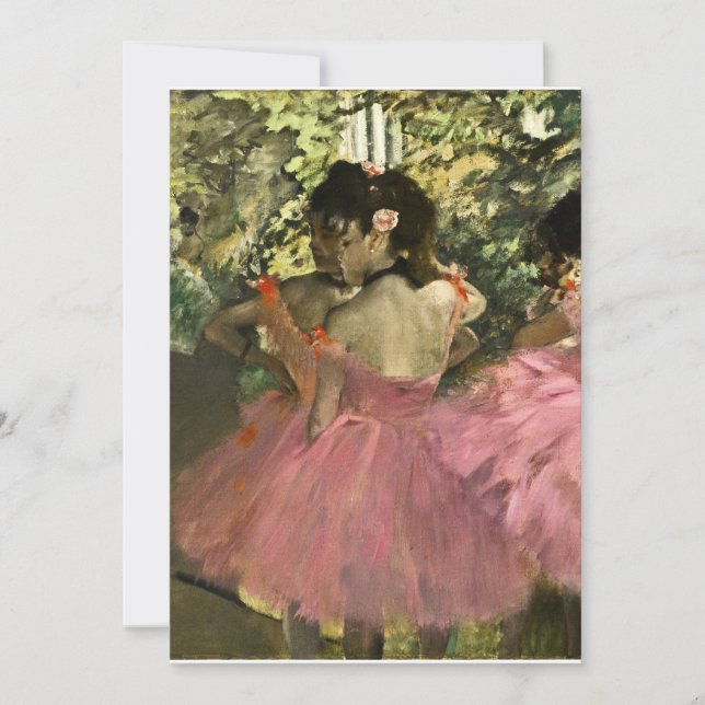 Edgar Degas - Dancers In Pink Invitation (Front)