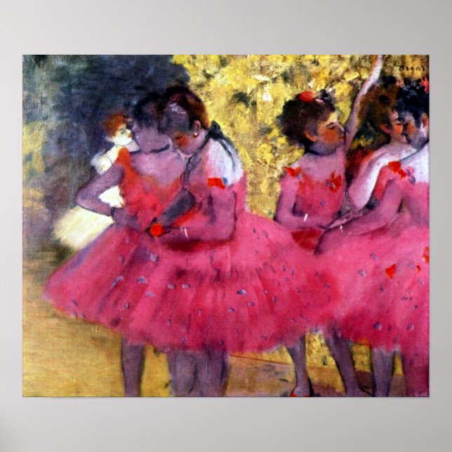 Edgar Degas Dancers in Pink Poster (Front)