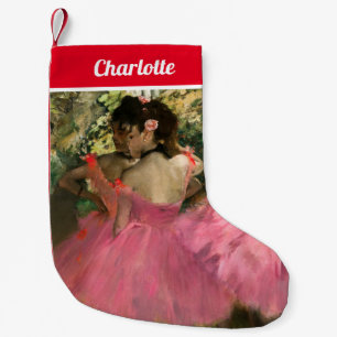 Edgar Degas - Dancers in pink Small Christmas Stocking