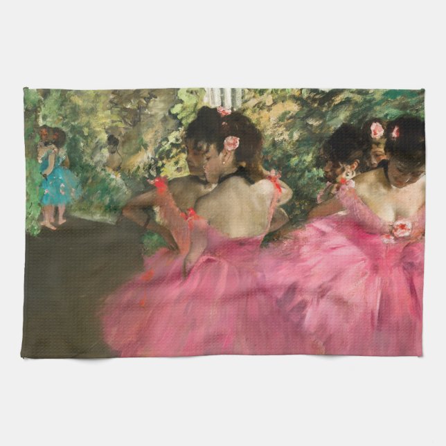 Edgar Degas - Dancers in pink Tea Towel (Horizontal)
