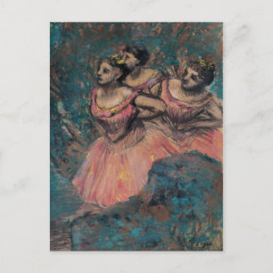 Edgar Degas Dancers in Red Costumes Postcard