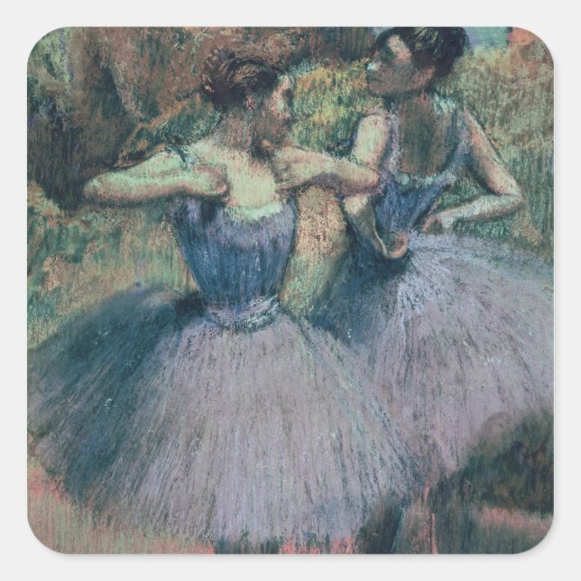 Edgar Degas | Dancers in Violet Square Sticker (Front)