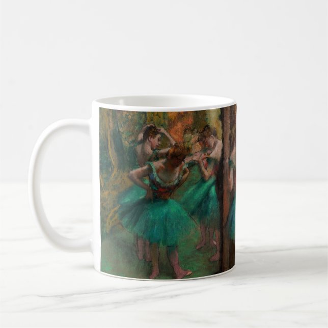 Edgar Degas - Dancers, Pink and Green Coffee Mug (Left)