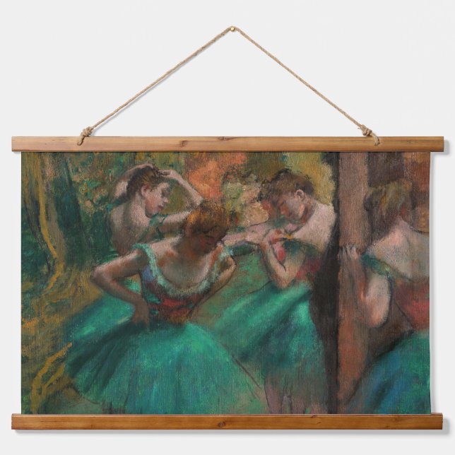 Edgar Degas - Dancers, Pink and Green Hanging Tapestry (Front)