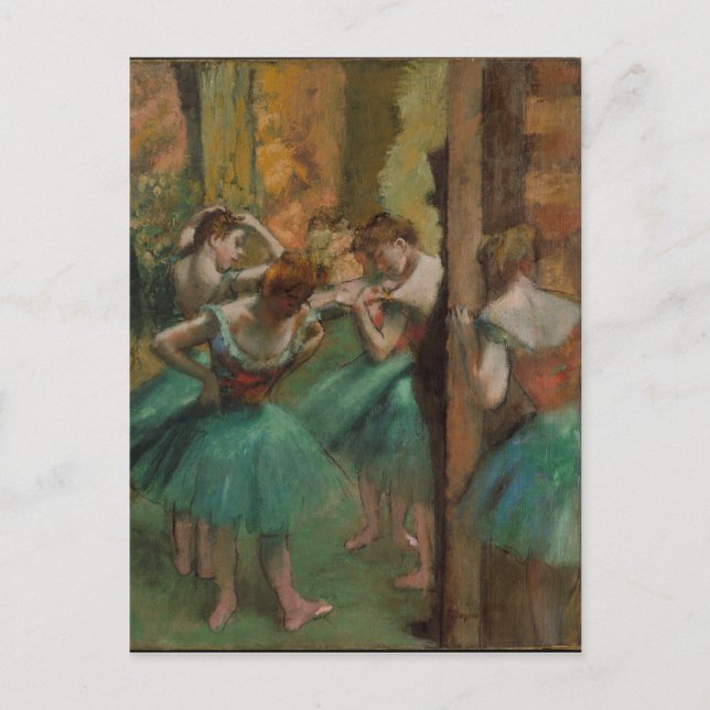 Edgar Degas Dancers Pink and Green Postcard (Front)