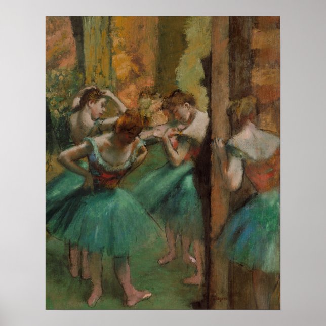 Edgar Degas Dancers Pink and Green  Poster (Front)