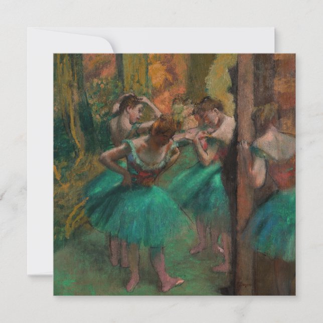 Edgar Degas - Dancers, Pink and Green Thank You Card (Front)