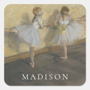 Edgar Degas   Dancers Practising at the Barre Square Sticker