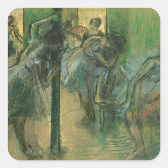 Edgar Degas | Dancers rehearsing Square Sticker (Front)