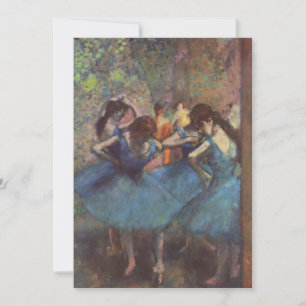 Edgar Degas - Danseuses bleues Invitation