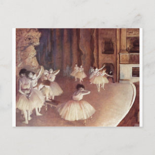 Edgar Degas - Dress Rehearsal Ballet Stage 1873-74 Postcard