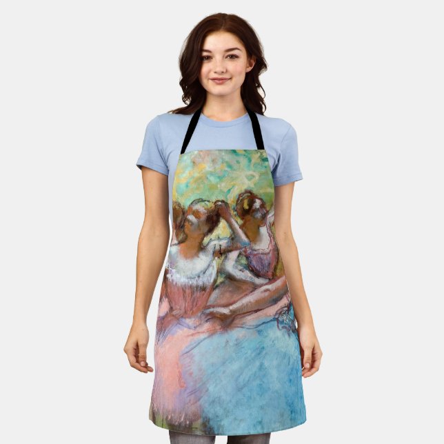 Edgar Degas - Four Ballerinas on Stage Apron (Worn)